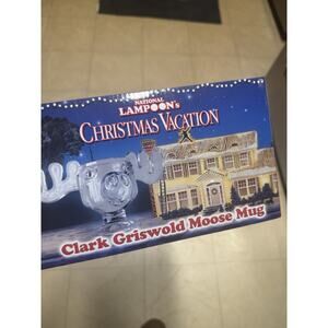 National Lampoons Christmas Vacation Clark Griswold Official Glass Moose Mug
